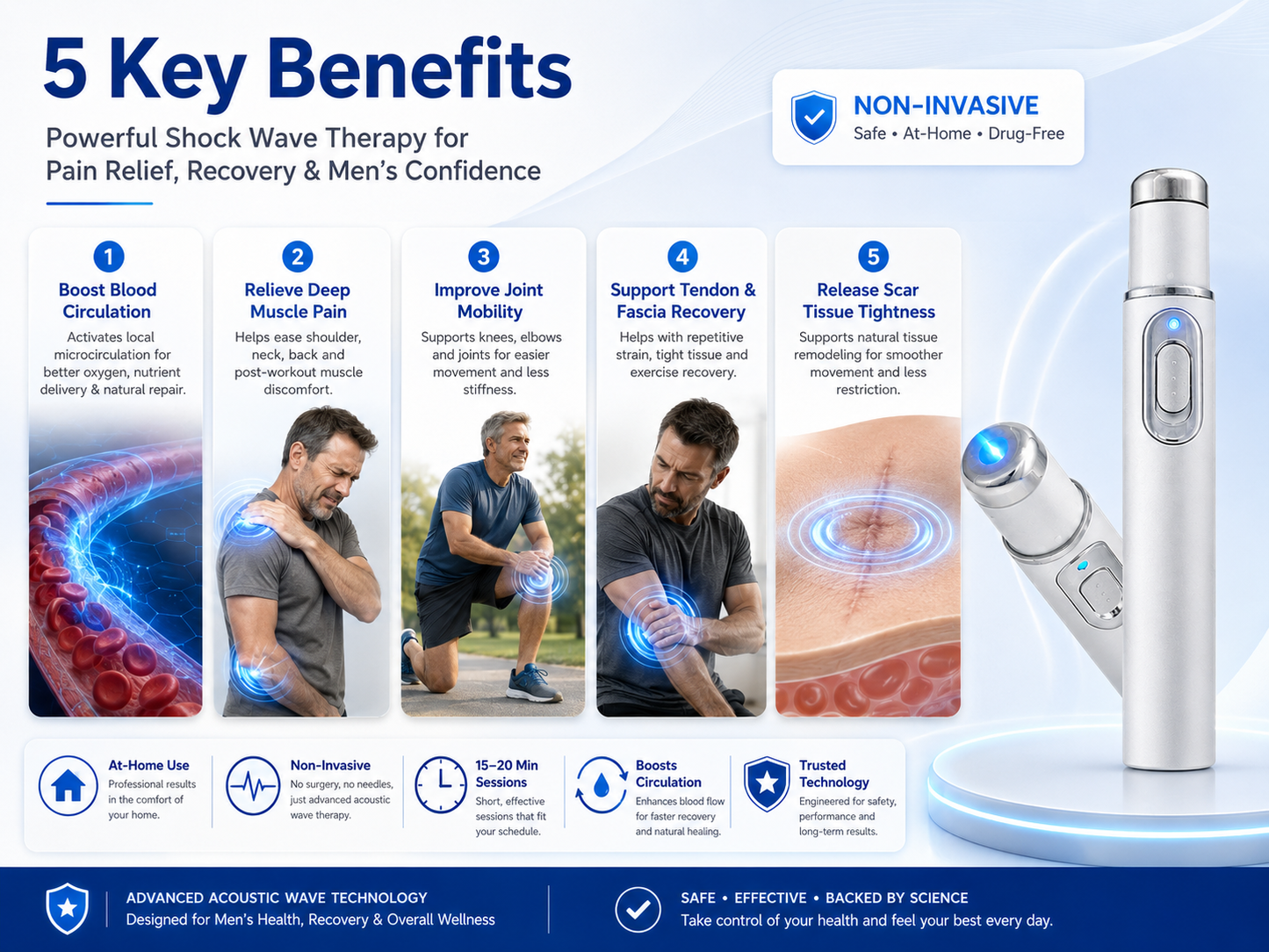 💖⚡ Next-Generation Ultrasonic Shock Wave Therapy Massager