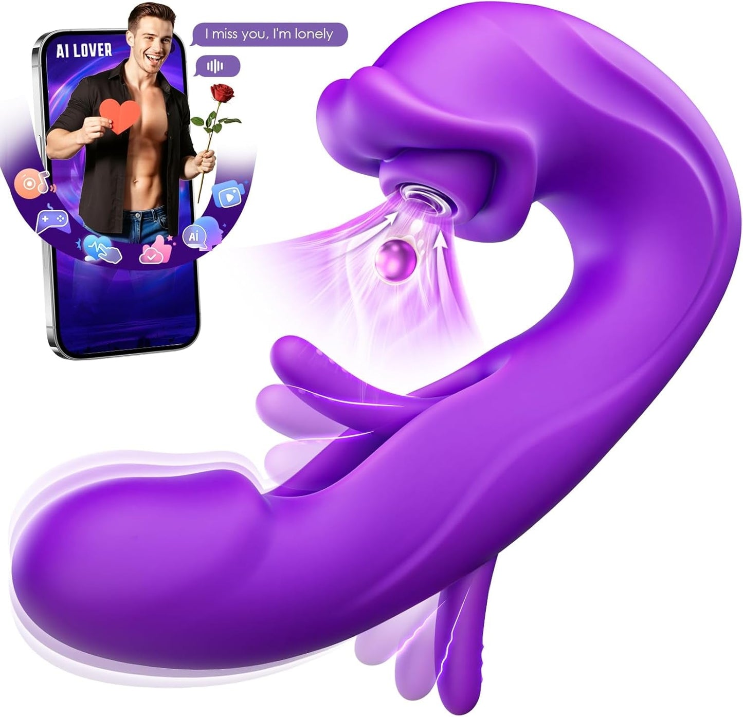 ✨ G-Spot Stimulation 💞 Realistic Thrusting Motion 🌹 Licking Sensation Technolog