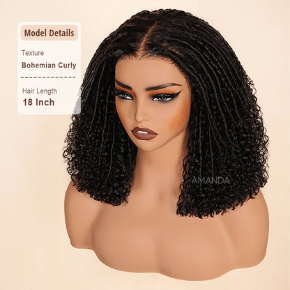Amanda 7x5 Bohemian Curly Glueless Wig HD Lace 300% Density | Honey Blonde & Red Wine