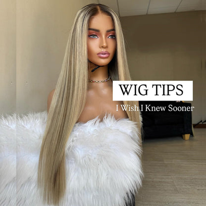 Hot Star Top 10A Raw 210% Density Professional Toned Balayage Blonde HD Transparent 13x6 Lace Front Human Hair Wigs