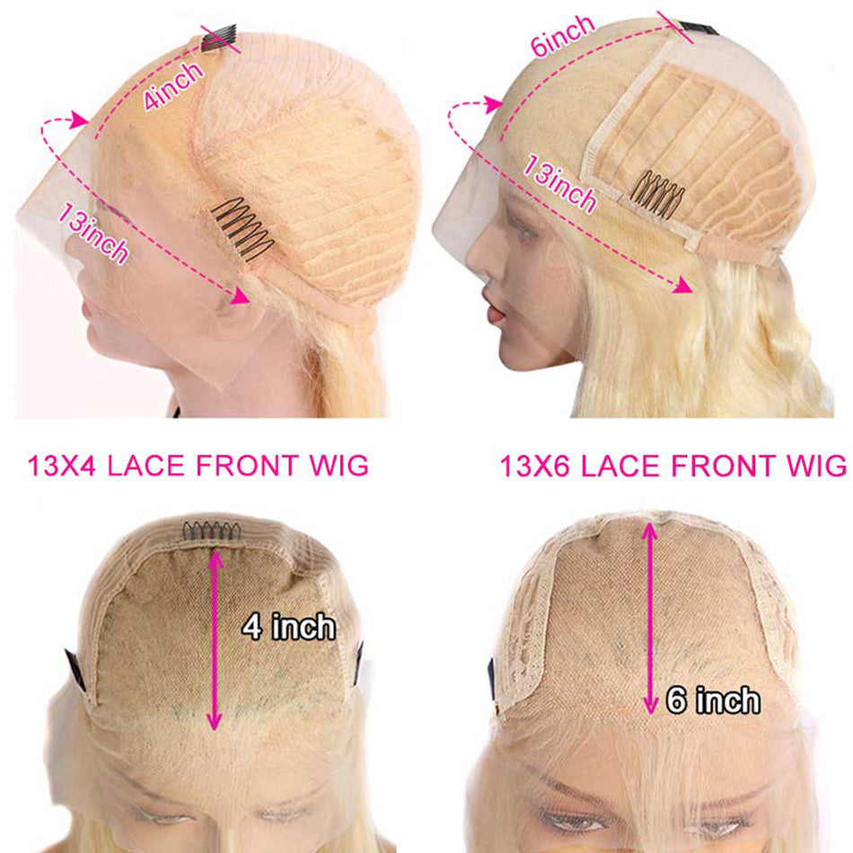 Hot Star Top 10A Raw 210% Density Professional Toned Balayage Blonde HD Transparent 13x6 Lace Front Human Hair Wigs