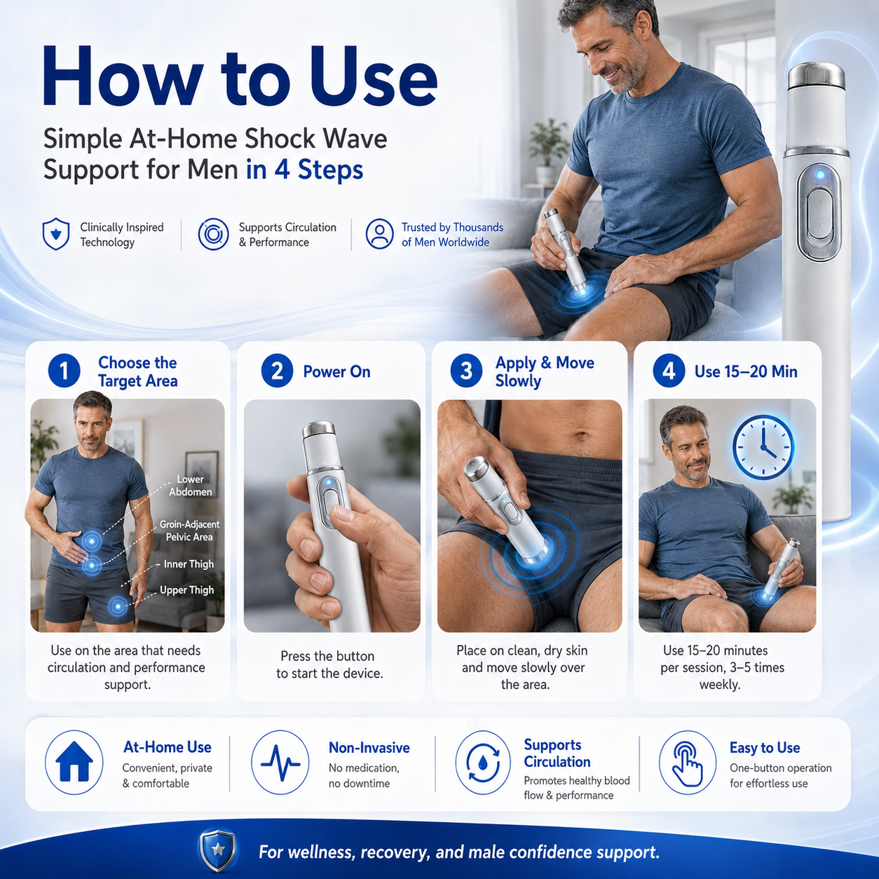 💖⚡ Next-Generation Ultrasonic Shock Wave Therapy Massager
