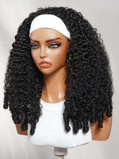 Klaiyi MeltLine™ Burmese Curly Human Hair Half Wig with Finger Coily Ends Beginner-Friendly