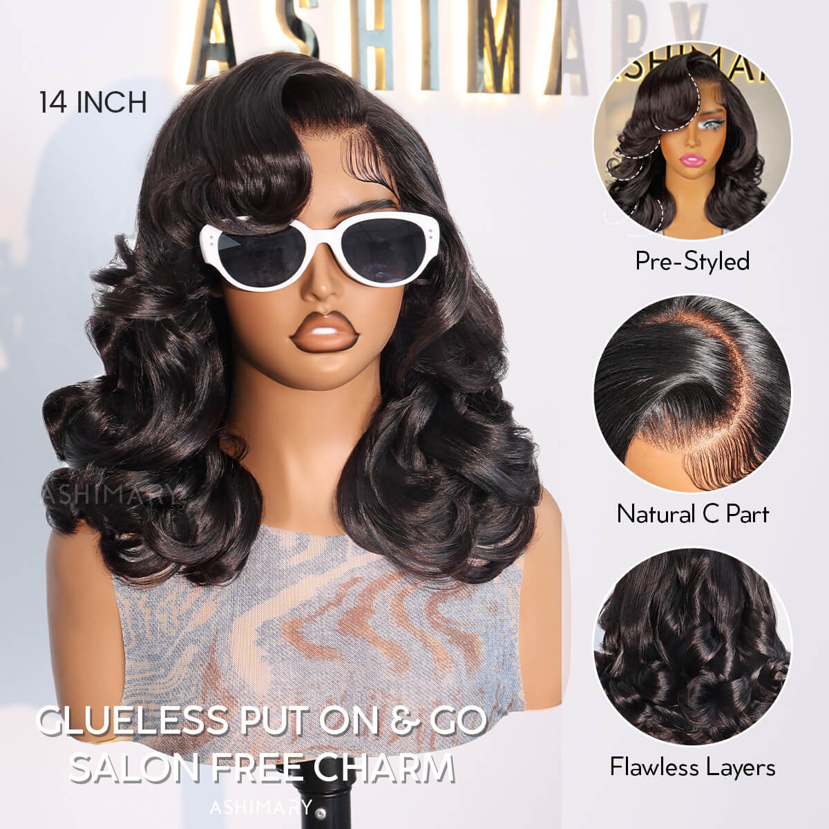 Pre-Styled Body Wave Short Bob Wig Transparent Lace Wigs