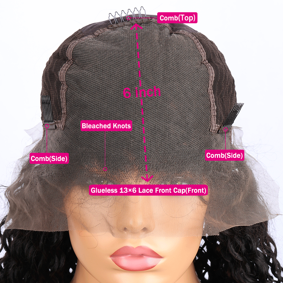 Tuneful Premium 10A 13x6 Pre Plucked Lace Front Human Hair Wigs Brazilian Straight 6x5 Wear Go Wigs