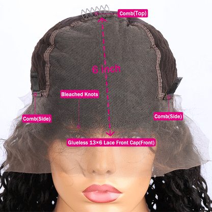 Tuneful Premium 10A 13x6 Pre Plucked Lace Front Human Hair Wigs Brazilian Straight 6x5 Wear Go Wigs
