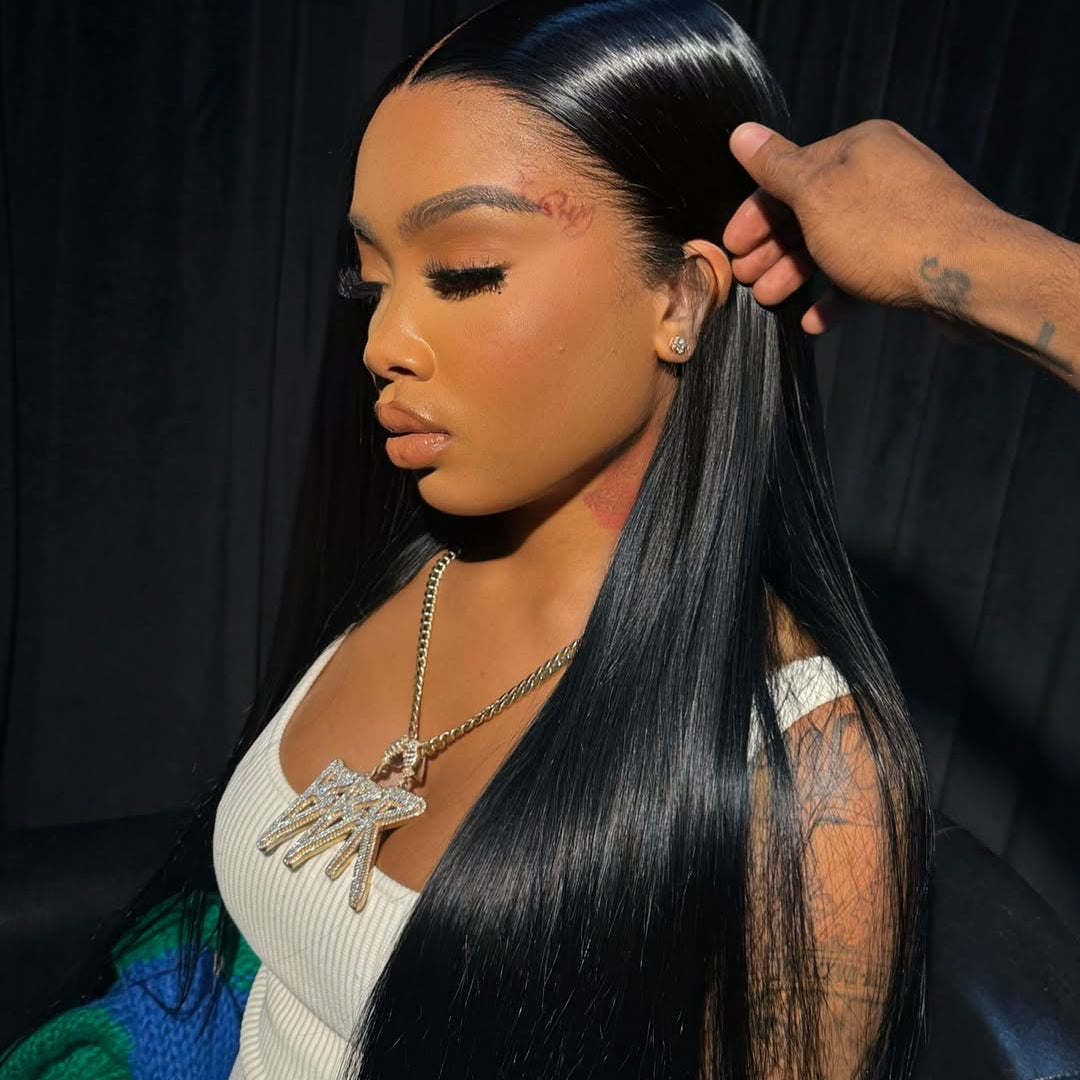 Tuneful Premium 10A 13x6 Pre Plucked Lace Front Human Hair Wigs Brazilian Straight 6x5 Wear Go Wigs