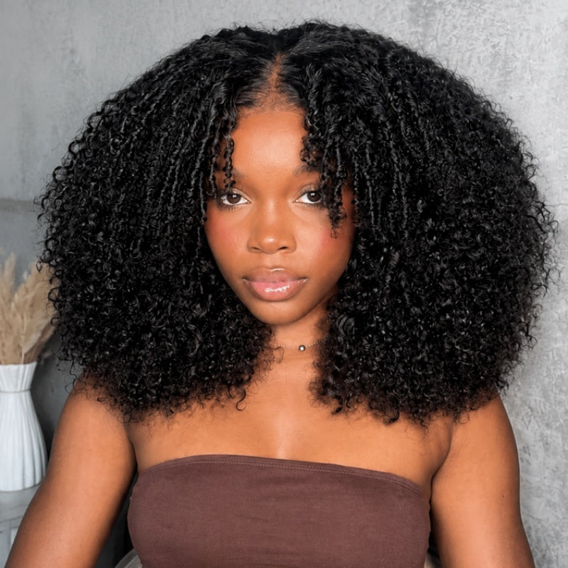 Amanda 7x5 Bohemian Curly Glueless Wig HD Lace 300% Density | Honey Blonde & Red Wine