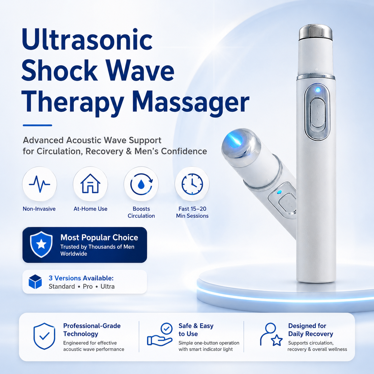 💖⚡ Next-Generation Ultrasonic Shock Wave Therapy Massager