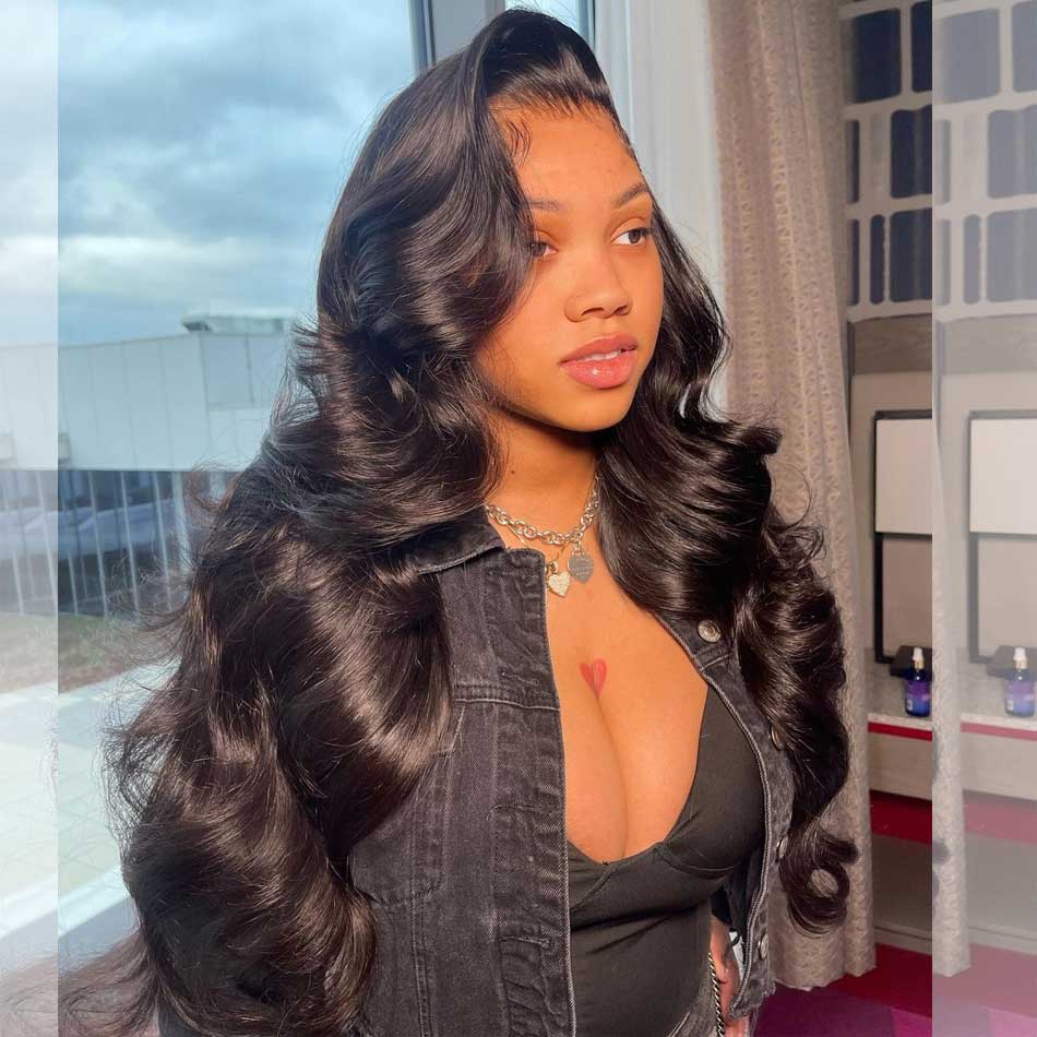 Tuneful Premium 10A 13x6 Pre Plucked Lace Front Human Hair Wigs Brazilian Straight 6x5 Wear Go Wigs