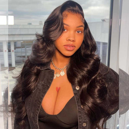 Tuneful Premium 10A 13x6 Pre Plucked Lace Front Human Hair Wigs Brazilian Straight 6x5 Wear Go Wigs