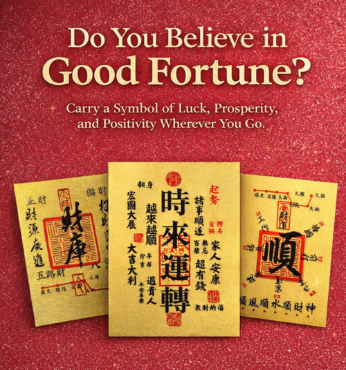 Chinese Fortune GoldStickers -Attract Wealth &Good Luck Instantly